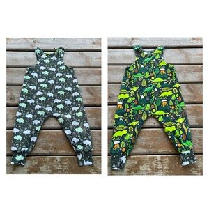 Handmade Reversible One Piece Jumper/Overalls - Size 12-24 Months
